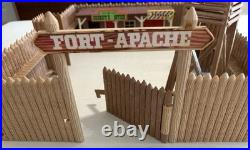 Fort Apache Play Set Marx or Albatros NO BOX Gate, Fencing, Building, Lookout +