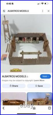 Fort Apache Play Set Marx or Albatros NO BOX Gate, Fencing, Building, Lookout +
