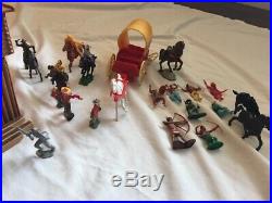 Fort Apache Playset MARX Vintage Cowboys and Indian Collection Toys With Xtra Pc