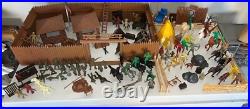 Fort Apache Stockade Vintage Plastic Toy Set Western Plastic Characters w Box
