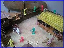 Fort Apache Vintage Marx Playset 1950s Cowboys Indians Cabin FORT some Tim Mee