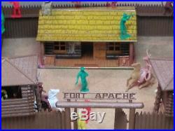 Fort Apache Vintage Marx Playset 1950s Cowboys Indians Cabin FORT some Tim Mee