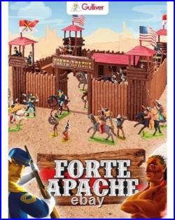 Fort Apache Vintage Old West Cowboy Figuras Indianas Super Battle Playset Marx