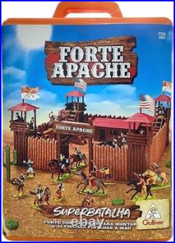 Fort Apache Vintage Old West Cowboy Indian Figures Super Battle Playset Marx