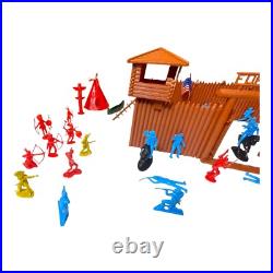 Fort Apache Wild West Vintage playset Cowboys & Indians Marx with extras