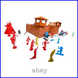 Fort Apache Wild West Vintage playset Cowboys & Indians Marx with extras