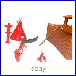 Fort Apache Wild West Vintage playset Cowboys & Indians Marx with extras