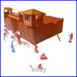 Fort Apache Wild West Vintage playset Cowboys & Indians Marx with extras