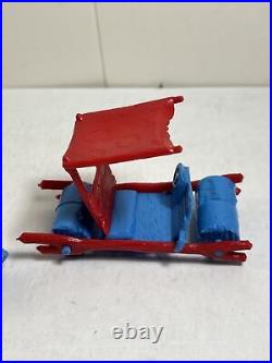 Fred And Barney's Cars For Vintage 1960s Flintstones Marx Playset #4672