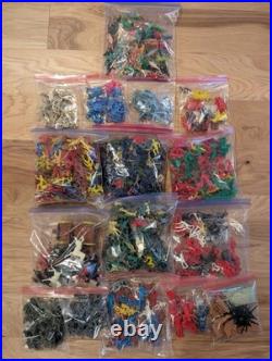 GIANT Lot Vintage Marx Misc Army Men Cowboys Indians Space Plastic Figures