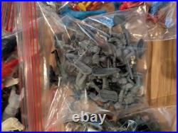 GIANT Lot Vintage Marx Misc Army Men Cowboys Indians Space Plastic Figures