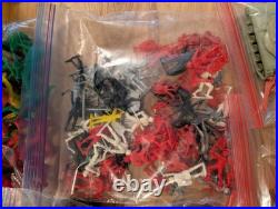 GIANT Lot Vintage Marx Misc Army Men Cowboys Indians Space Plastic Figures