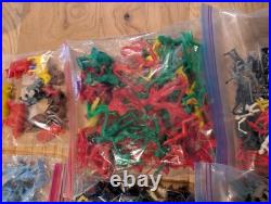 GIANT Lot Vintage Marx Misc Army Men Cowboys Indians Space Plastic Figures