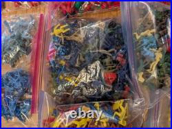 GIANT Lot Vintage Marx Misc Army Men Cowboys Indians Space Plastic Figures