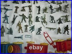 HUGE Lot 250+pc Vtg Marx MIXED Playset Figures/Accessories Battleground/Roy Roge