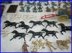 HUGE Lot 250+pc Vtg Marx MIXED Playset Figures/Accessories Battleground/Roy Roge