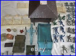 HUGE Lot 250+pc Vtg Marx MIXED Playset Figures/Accessories Battleground/Roy Roge