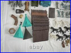 HUGE Lot 250+pc Vtg Marx MIXED Playset Figures/Accessories Battleground/Roy Roge