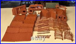 HUGE Lot Of Marx Fort Apache Playset Parts REISSUE Cavalry Blockhouse Cabin