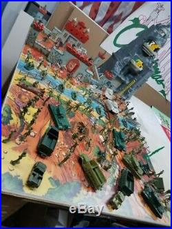 HUGE NAVARONE BATTLEGROUND U. S/GERMAN DUAL PLAYSET CUSTOM BOX With MARX TOYS! II