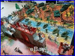 HUGE NAVARONE BATTLEGROUND U. S/GERMAN DUAL PLAYSET CUSTOM BOX With MARX TOYS! II