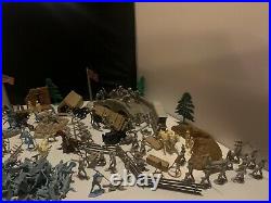 HUGE Vintage 1950s Marx Civil War Battle Of The Blue & Gray Playset Lot