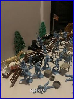 HUGE Vintage 1950s Marx Civil War Battle Of The Blue & Gray Playset Lot