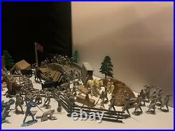 HUGE Vintage 1950s Marx Civil War Battle Of The Blue & Gray Playset Lot