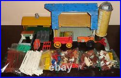 Happi Time Farm vintage metal toy lot barn silo chicken coop tractor fence