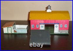 Happi Time Farm vintage metal toy lot barn silo chicken coop tractor fence