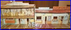 Huge Lot Marx Granite Silver City Western Town Play Set Cowboy Indian Tin Ranch