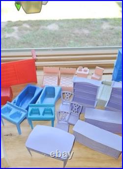 Huge Lot Vintage Dollhouse Toy Furniture Marx Mcx Superior Hong Kong
