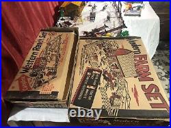Huge VTG 200+pc lot of Marx Toys Happi-Time & Sunyfield Farm and Western RanchX2