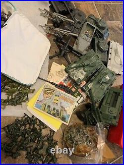 Huge collection of vintage army men navarone Marx Playset tanks cannons