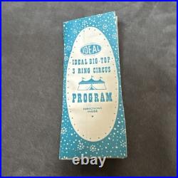 Ideal Big Top 3 Ring Circus Program and figures vintage (not Marx)