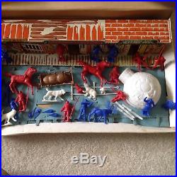 Ideal playset royal canadian mounties outpost 1960 marx playset type
