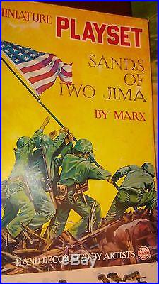 Iwo Jima miniature Play set Marx 1960 250 piece Vintage Soldier Toy Collectible