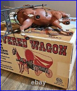 Johnny West Covered Wagon, Marx, Vintage Toys