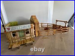 Johnny West Marx Circle X Ranch Playset Western Cowboy Vintage NEAR COMPLETE