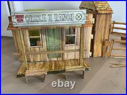 Johnny West Marx Circle X Ranch Playset Western Cowboy Vintage NEAR COMPLETE