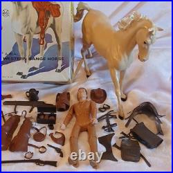 Johnny West & Thunderbolt Cowboy & Horse Play Sets #2065 Vintage Louis Marx & Co