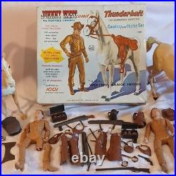 Johnny West & Thunderbolt Cowboy & Horse Play Sets #2065 Vintage Louis Marx & Co