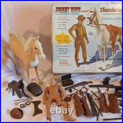 Johnny West & Thunderbolt Cowboy & Horse Play Sets #2065 Vintage Louis Marx & Co