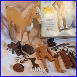Johnny West & Thunderbolt Cowboy & Horse Play Sets #2065 Vintage Louis Marx & Co