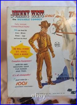 Johnny West & Thunderbolt Cowboy & Horse Play Sets #2065 Vintage Louis Marx & Co
