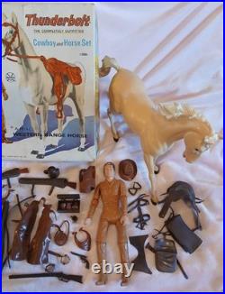 Johnny West & Thunderbolt Cowboy & Horse Play Sets #2065 Vintage Louis Marx & Co