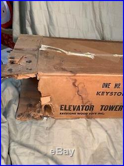Keystone Wood Toys 221 Marx Elevator Tower Garage And Original Box