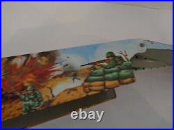 LOUIS MARX VINTAGE MILITARY BATTLEGROUND WithMECHANICAL TANK SET. SEE ACTION VIDEO