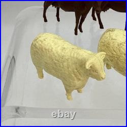 Large Lot Of 47 VINTAGE MARX 1950s FARM PLAYSET ANIMALS & Figures