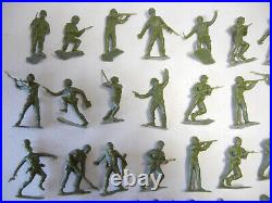 Large Lot of Vintage Marx Army Battleground Play Set Plastic 54mm Soldiers 54pc